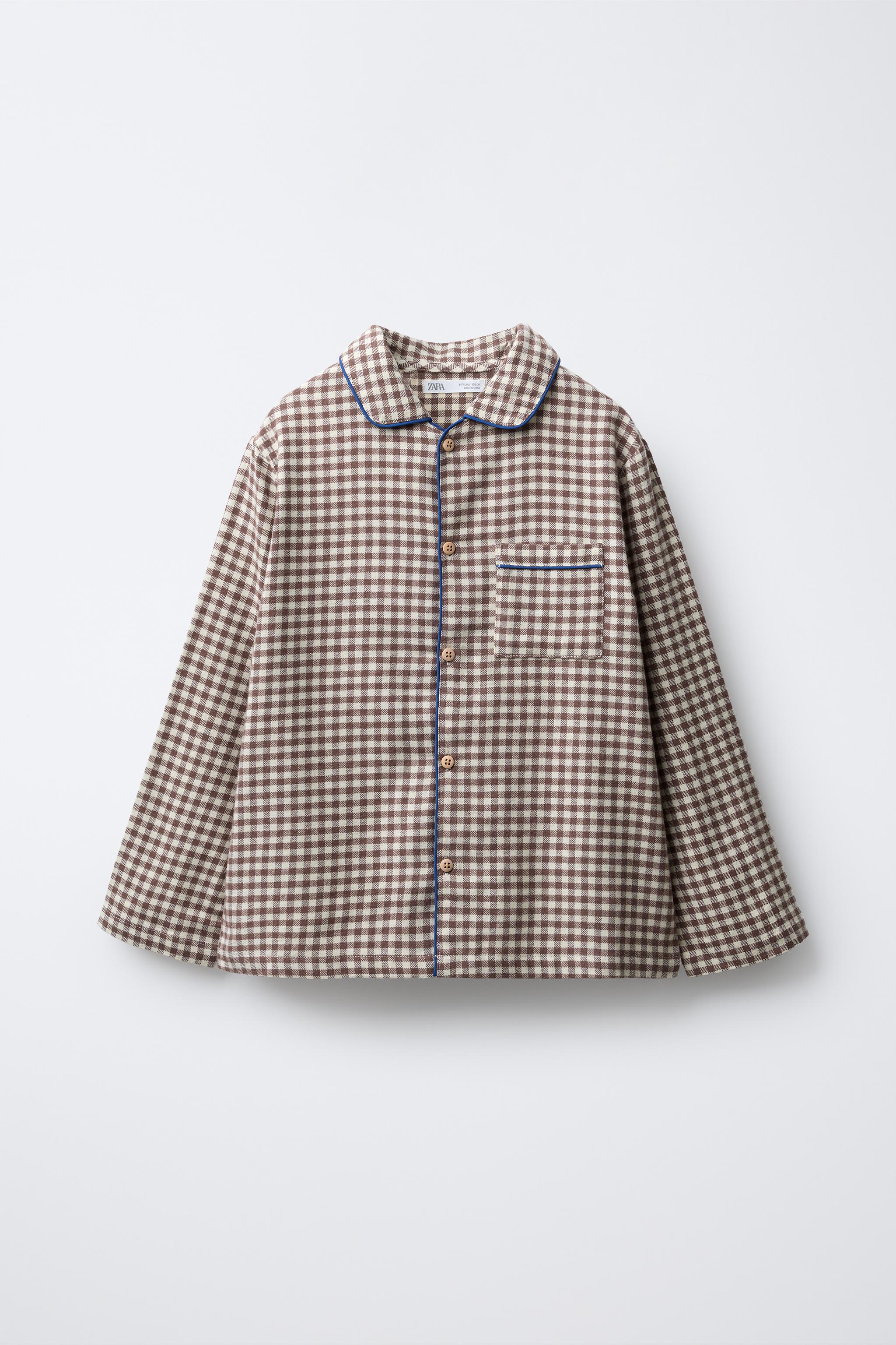 AGES 6-14 / GINGHAM FLANNEL PAJAMAS
